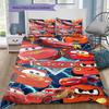 Lightning McQueen Cars 3Pcs Bedding Set for Kids, Soft Microfiber Bed Set for Boys Bedroom, Cartoon Movie Home Decor