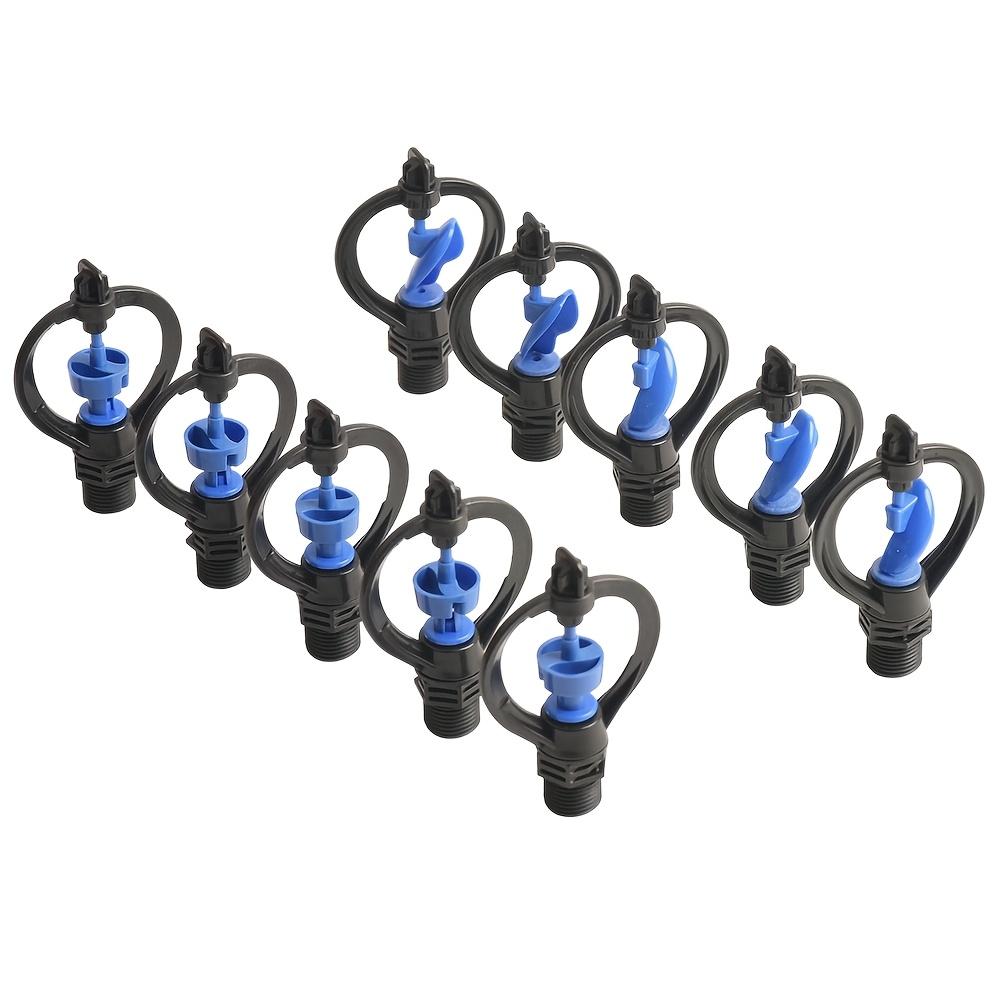 10Pcs Garden Lawn 360 °   Rotary Sprinkler, Medium-Range Irrigation, Disc Impeller Butterfly Nozzle, Durable Plastic Garden And Lawn Sprin