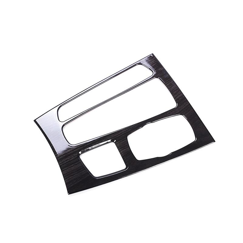 For BMW X5 F15 2014 2015 2016 2017 ABS Chrome / Carbon Fiber Texture Car Center Console Gear Shift Panel