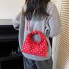 Niche design bag women's new retro polka dot shoulder messenger bag casual portable dumpling bag