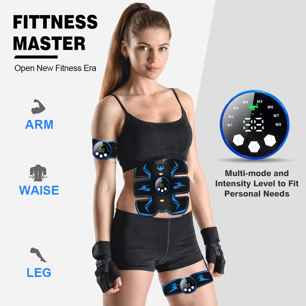 NEW USB Rechargable EMS Muscle Stimulator Electric Massage Therapy Pain Relief Meridian Full Body Massager Intelligent Fitness