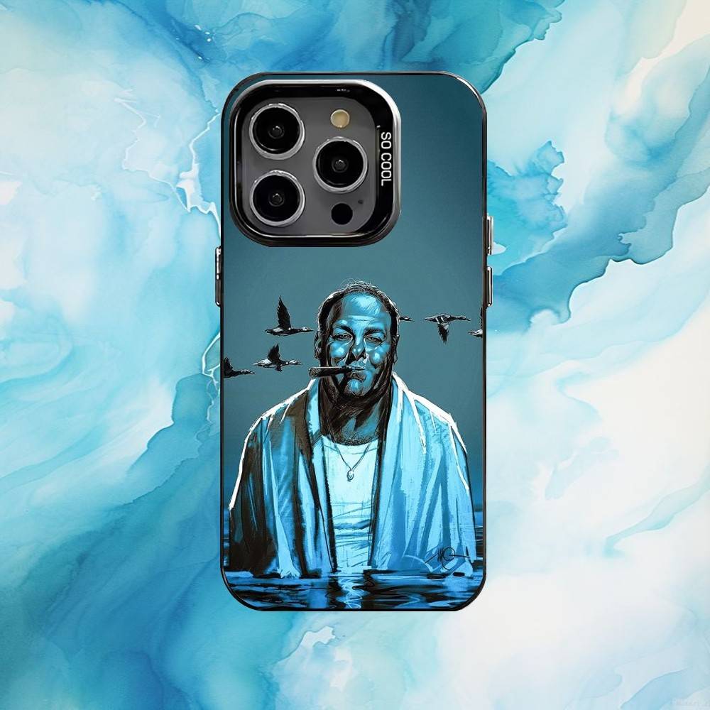 The S-Sopranos TV Phone Case For iPhone17,16,15,14,13,12,11 Plus,Pro Max Black Candy silver phone case