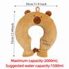 Cartoon U-shaped Hot Water Bag Detachable Anti-scalding Neck Warmer Comfortable Reusable Neck Support Warm Water Bag