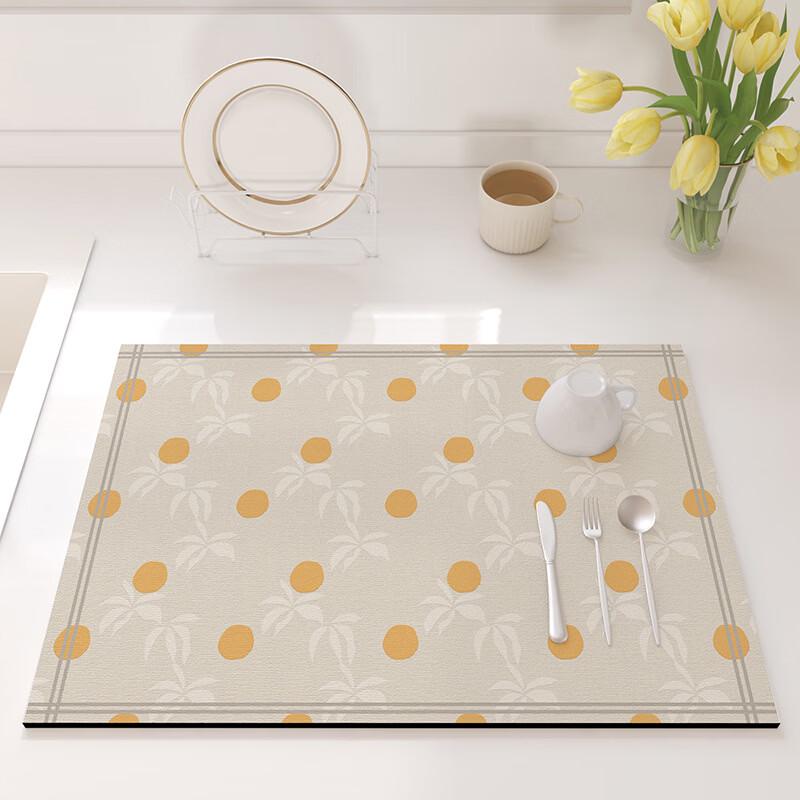 Ру Хай Флорал Диатомитовый коврик для сушки посуды