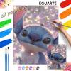 Stitch with Glowing Butterflies Oil Paint by Numbers Painting Kit Handmade Diy Home Decoration Gift