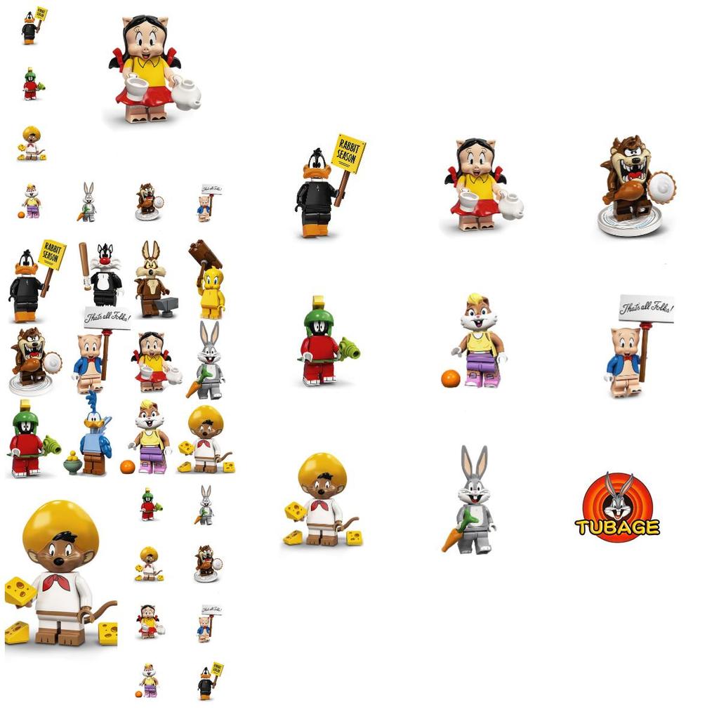 Cartoon Building Blocks Toy Diy Assembly Toy For Kids Plastic Material Abs Type 50-100 Pieces 4.5cm Height Lightweight Characters)