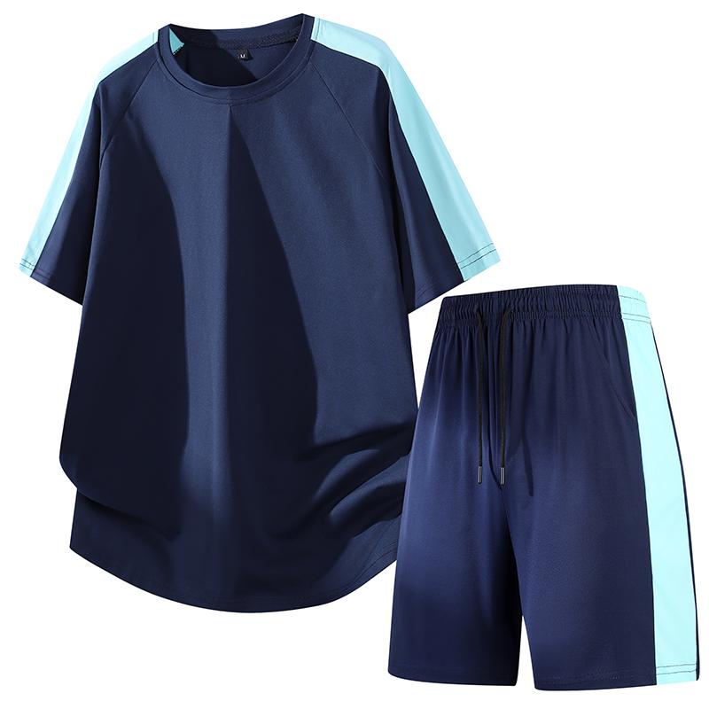 Conjunto de Verano para Hombre Conjunto Deportivo Casual de Manga Corta Conjunto de Dos Piezas para Hombre