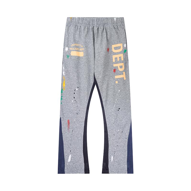 GALLERY DEPT Men's Classic Hand-Painted Splatter Graffiti Cotton Sweatpants