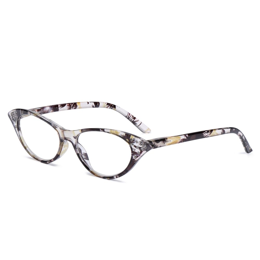 Anti Blue Light Reading Glasses Floral Print PC Frame Presbyopia Eyeglasses Fashion Cat Eye Eyewear Far Sight Glasses +1.0~+4.0