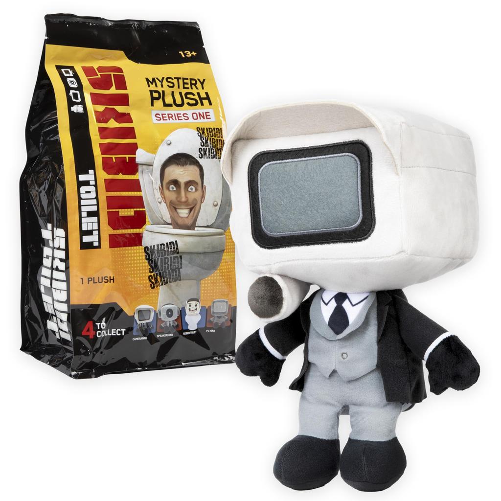 Skibidi Toilet Mystery Plush (Official Licensed Collectible Blind Bag, Series 1, Bonkers Toys)