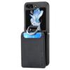 Custodia Portafoglio in Pelle con Motivo Litchi per Samsung Z Flip 5 4 3 2 7 Porta Carte Copertura per Galaxy Z Flip 4 6 Anello per Dita Custodia Morbida