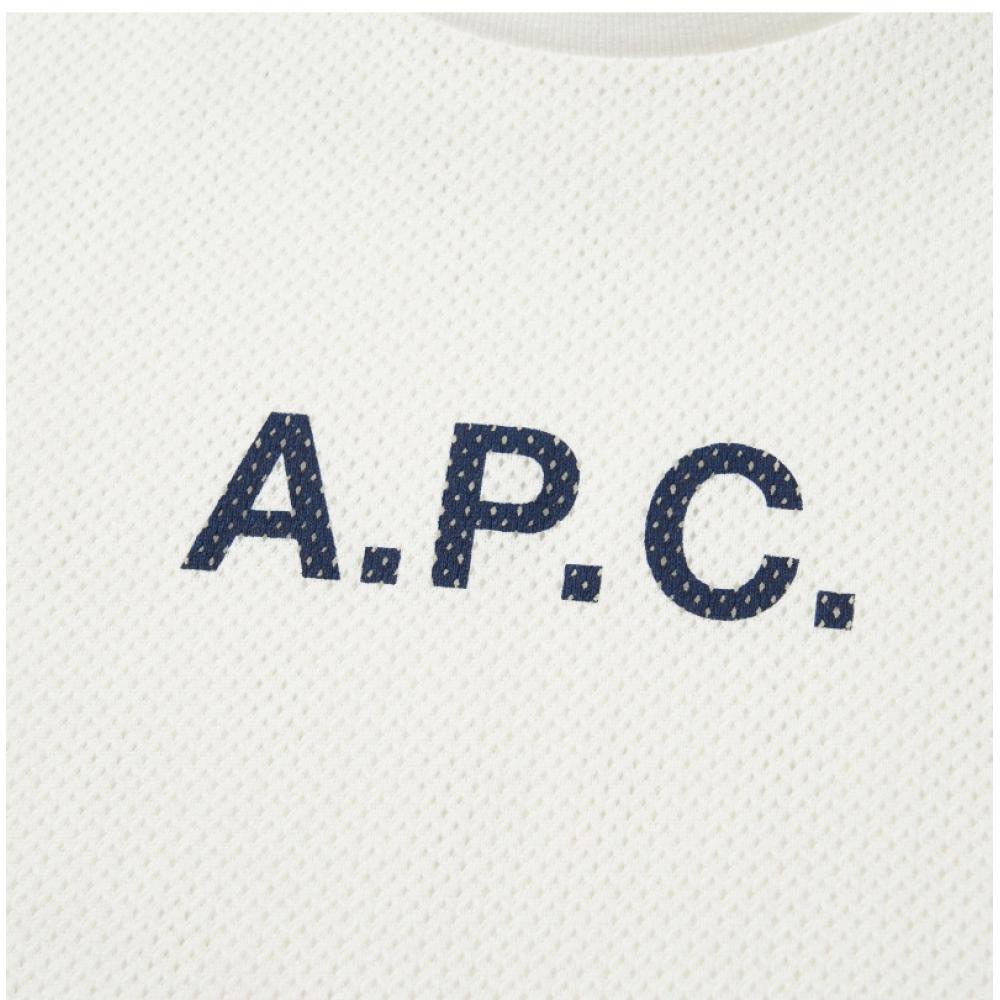 ApeSSe Cogaf F26179 Aad Ecru Mae Mae Pique MeSh Women S Short Sleeve Tee
