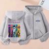 Lovci démonů K-pop Film Mikina na zip Módní Oversized Bunda Zapínací Mikina Streetwear
