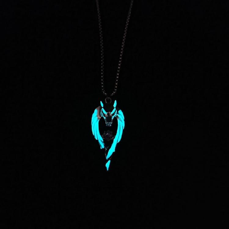 Colliers Punk Pendentif Loup du Nord Lumineux Bijoux de Fête Cadeau pour Femmes