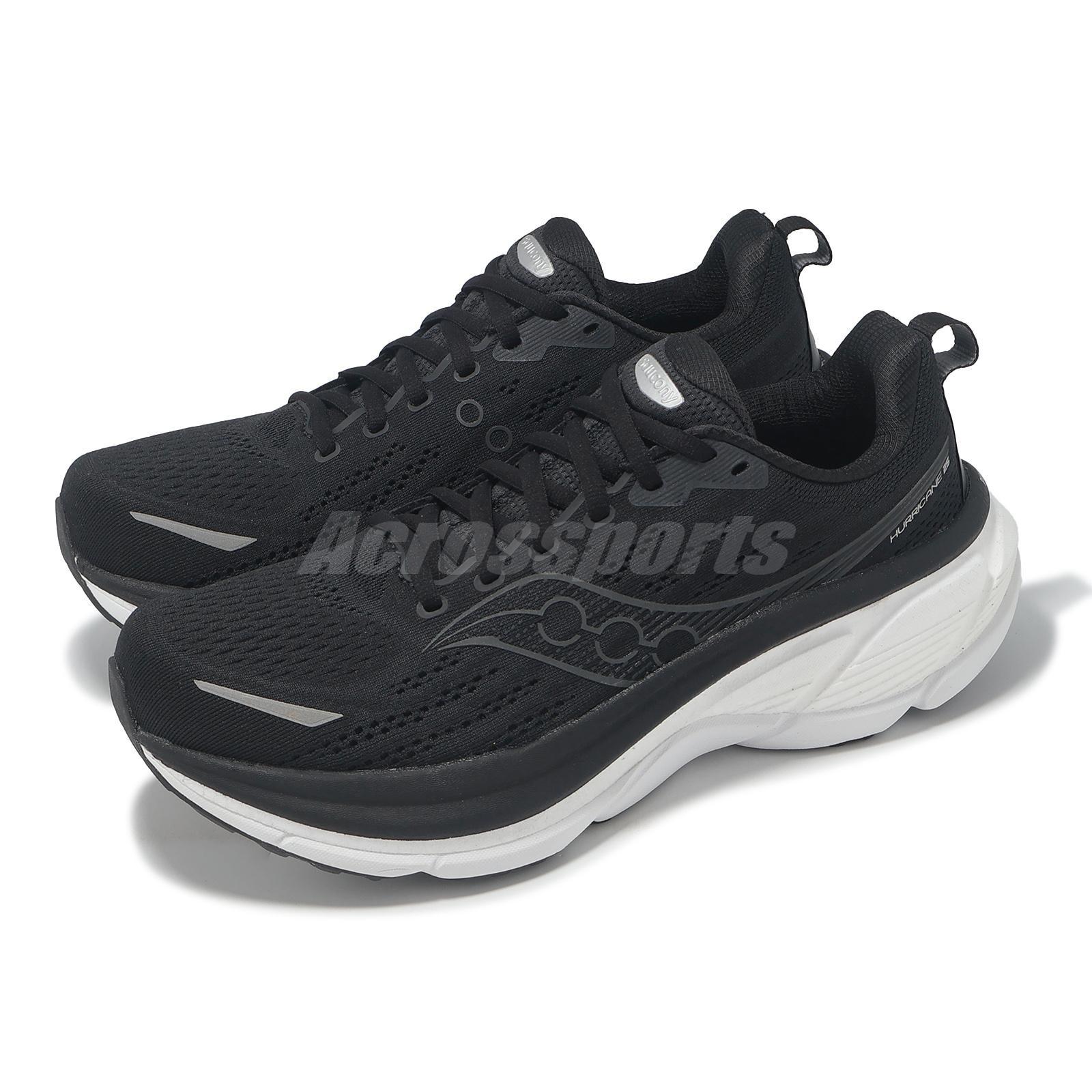 Saucony Hurricane 25 Black White Men Road Running Jogging Shoes S21026-200 42