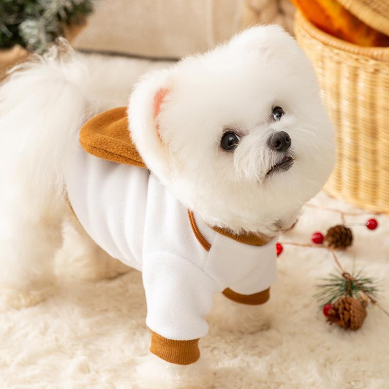 Cute Elk Christmas Puppy Dog Clothing Fall/Winter Small Teddy Bee Bear Sweater Pet Christmas Clothing
