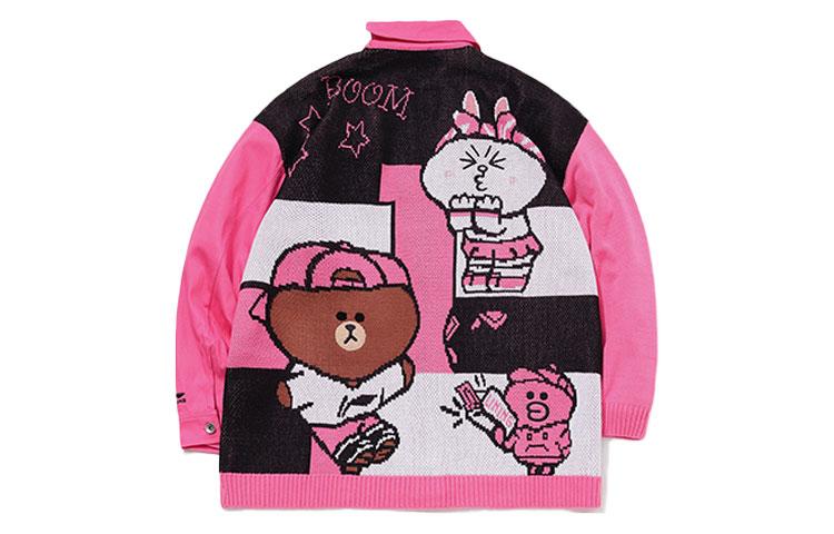 Men's Sweater Li-Ning Li Ning Sweater Unisex Black Pink Multicolor