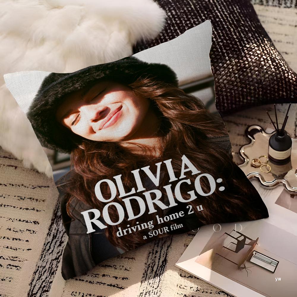 Olivia Rodrigo Pillow Anime Pillow Sofa Bed Head Pillow Cover Cushion Cover 45x45 Cm Fashion