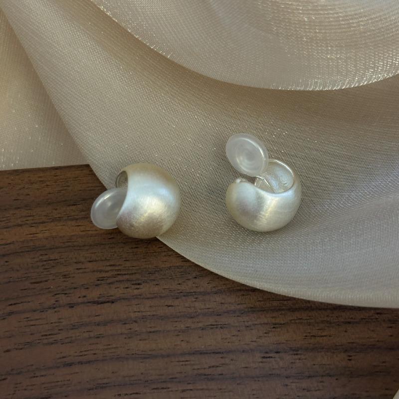 Ohrhaken ohne Ohrloch Mückenduft-Haarnadel, Glatte Oberfläche Sandgestrahlte Kugelohrringe, Schmerzfreier Ohrhaken