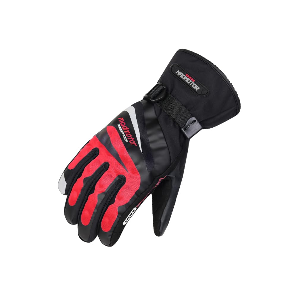 

Motorcycle Winter Riding Smartphone Size M Gloves, Compatible, Waterproof, MT16, Red,