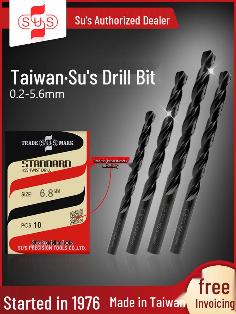 

Su s Taiwanese Twist Drill Bits Set - Sizes: 0.8mm, 1mm, 2mm, 2.5mm, 3mm, 3.2mm, 3.4mm, 3.6mm, 4.2mm, 5mm, 5.5mm 1.1 White, 10 pcs