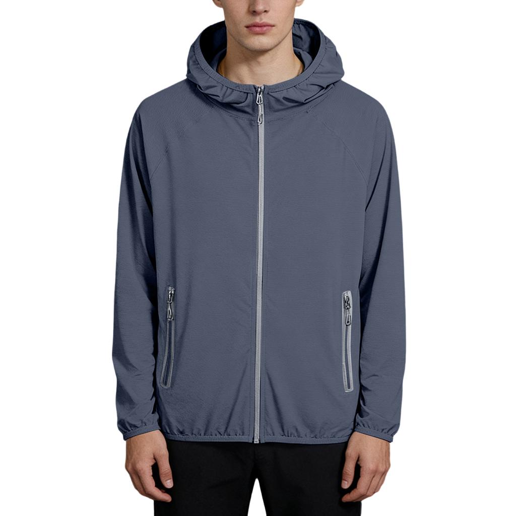 Men's loose-fitting casual hooded jacket