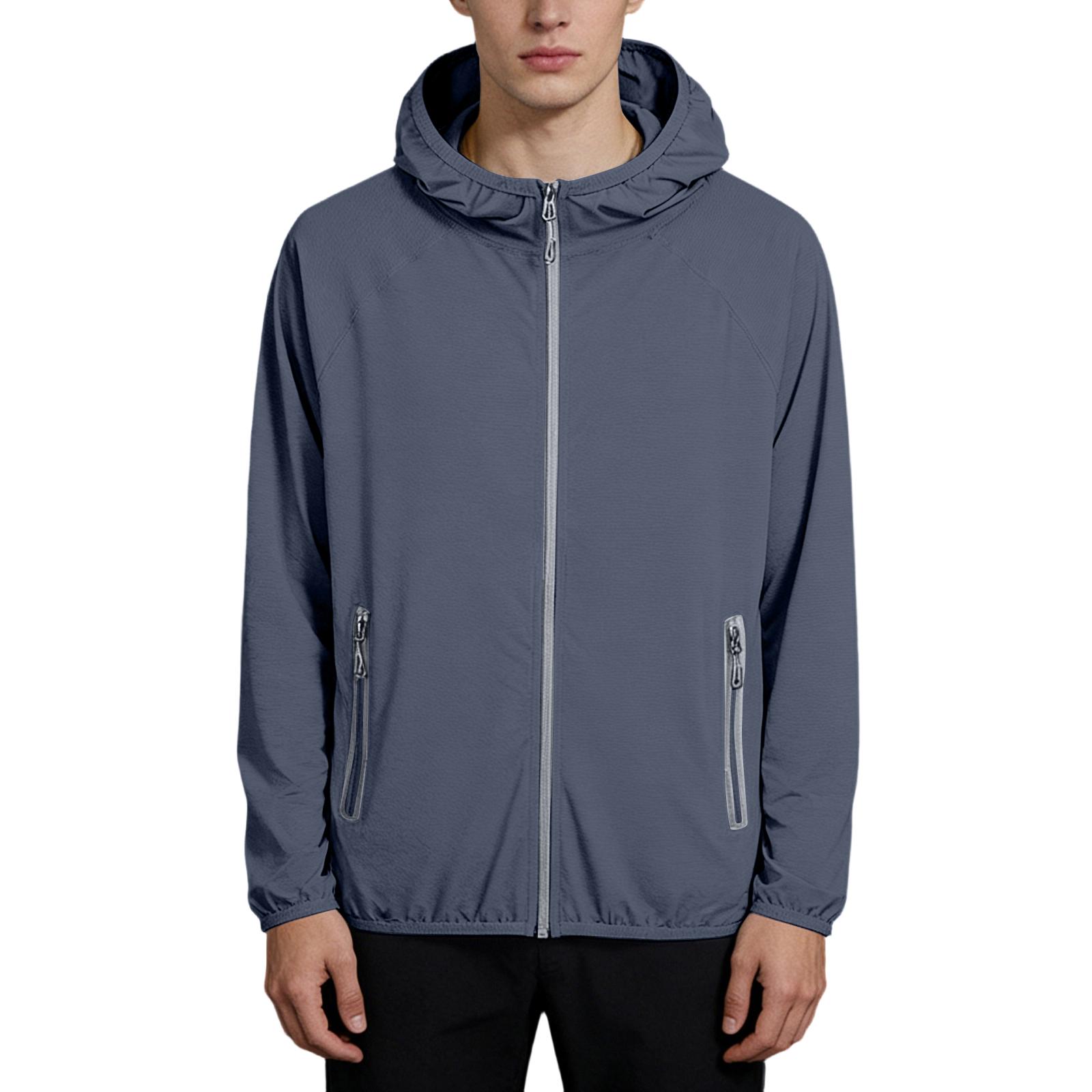 Men s loose-fitting casual hooded jacket L