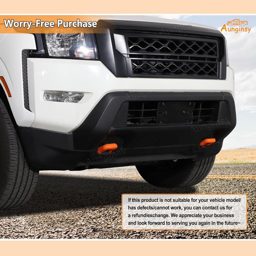 Aunginsy Front Bumper Tow Hook Covers Compatible with Nissan Frontier 2022-2025 Pickup Front Bumper Tow Trailer Hitch Receiver Cover Towing Hitch