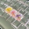 OEM R4 Mechanical Keyboard Keycap Translucent Resin Keycap Dried Flower Keycaps  Cross Axis