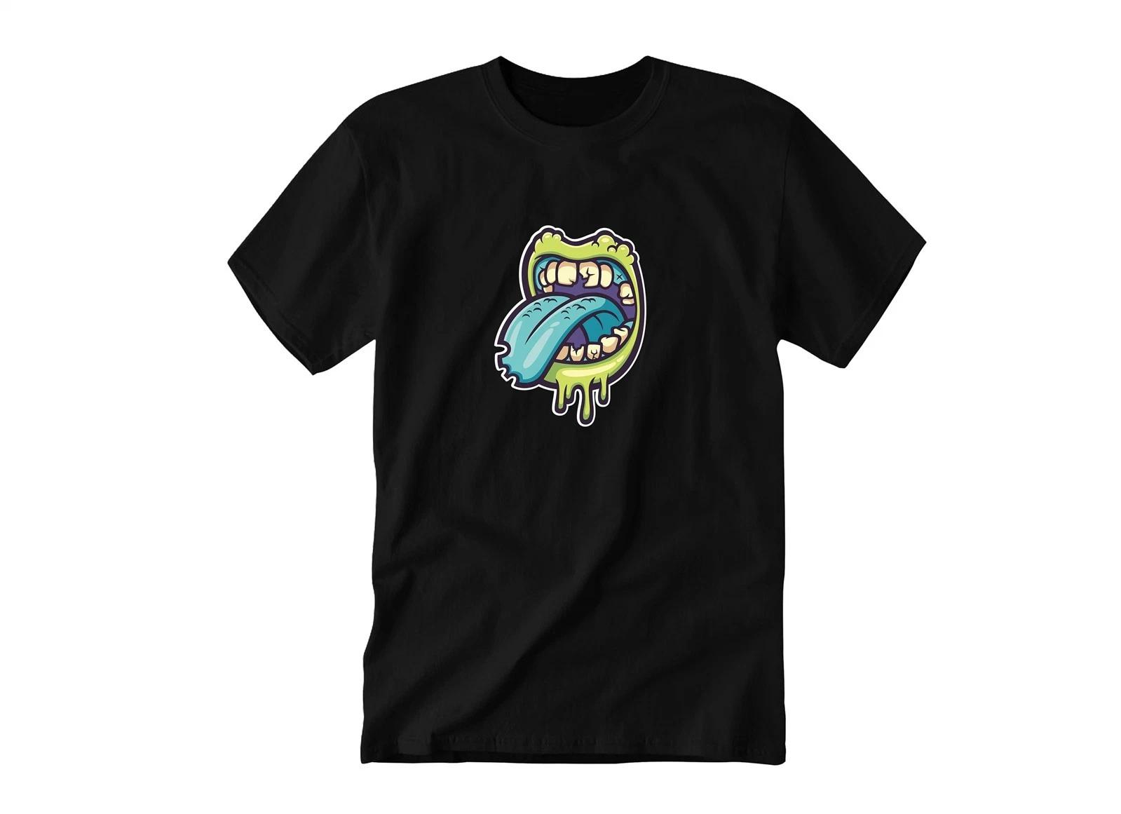 Zombie Mouth Image Illustration | Kids & Adult Unisex Tee Tshirt 4XL