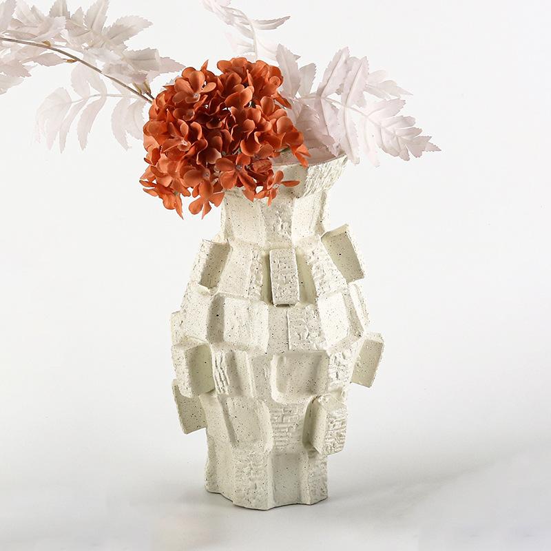 Wabi-sabi Flower Ware, Study Room, Living Room Model Room, Hotel Irregular Hollow Designer Special-shaped Vase Decoration
