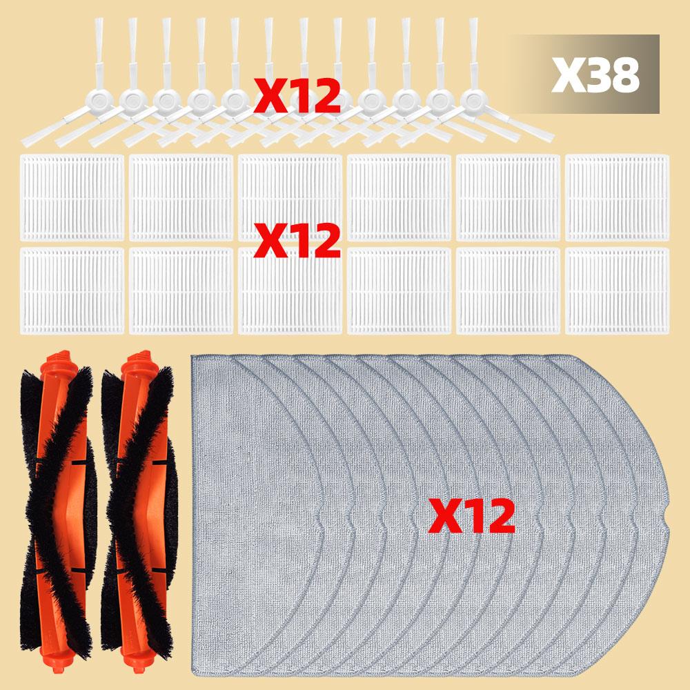 Kompatibel für Xiaomi Roboterstaubsauger S20 / D106 Hauptbürste Seitenbürste Mopptuch Filter Zubehör Ersatzteile