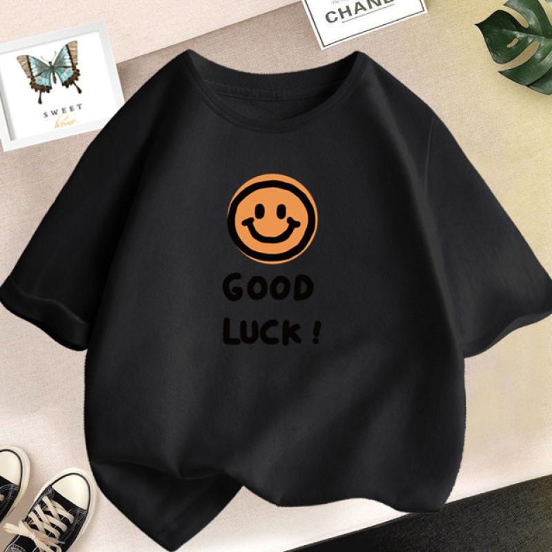 Erdbeere süßes bedrucktes Kurzarm-T-Shirt für Kinder, Sommer, neues lockeres koreanisches Top, Vintage-Frucht-T-Shirt