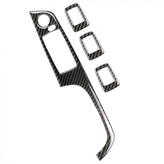 35.8cm For BMW 3 Series E90 05-12 LHD Carbon Fiber Door Window Button Trim Cover