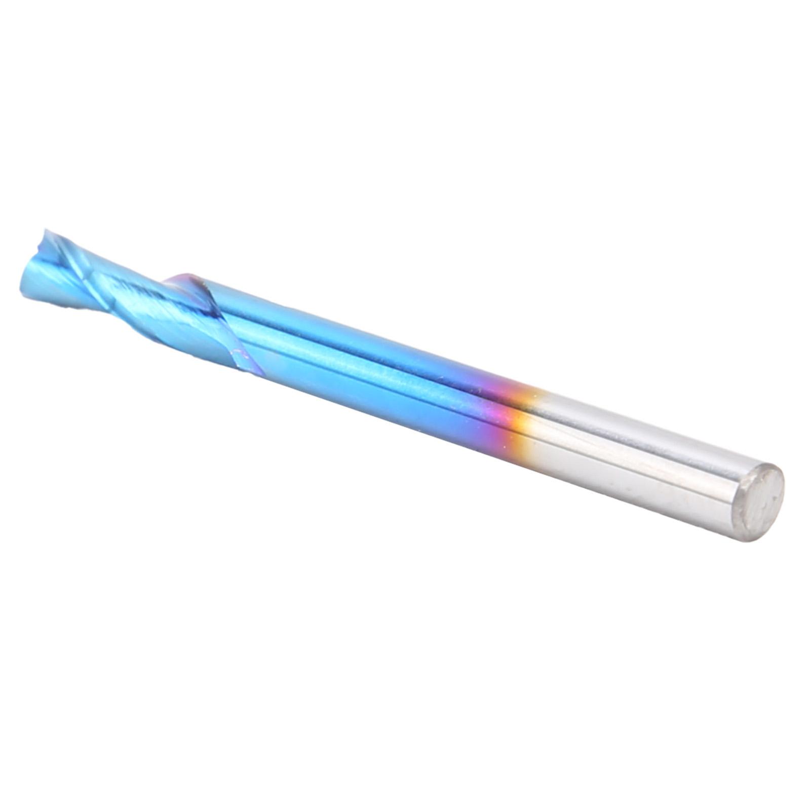 

2-зубая фреза с синим покрытием, левосторонняя, из вольфрамовой стали, фурнитура 3,175x3,175x8x40