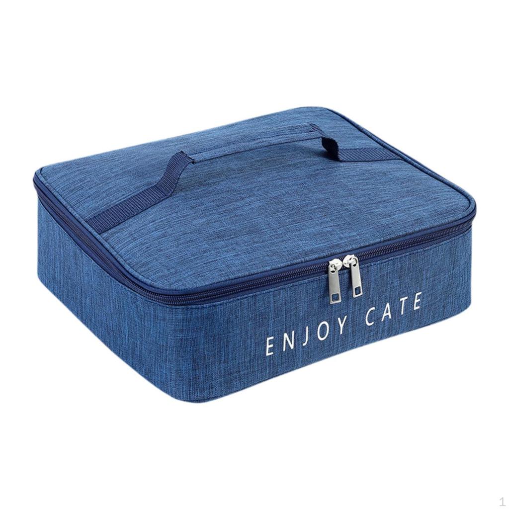 Isolierte Lunchbox mit doppeltem Reißverschluss, wasserdicht, als Tragetasche, für den Lebensmitteltransport auf Reisen und im Freien