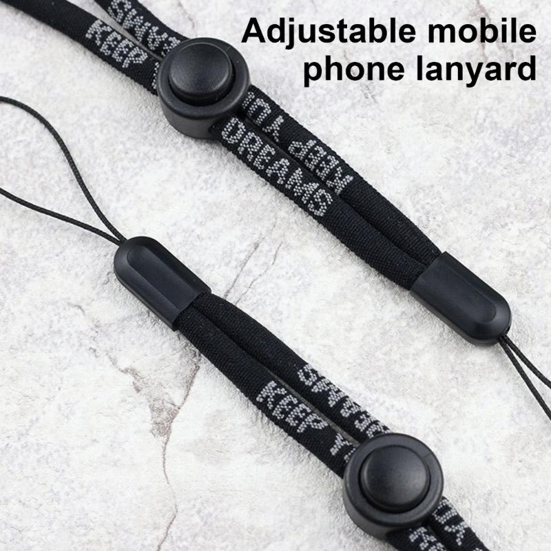 Adjustable Cellphone Strap Tether with Keychains Carabiner for Backpacks Outdoor Activity Antilost Security Lanyard Cord