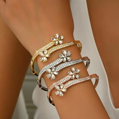 Rose Gold Bracelet Women'S Jewelry Simple Flower Bracelet