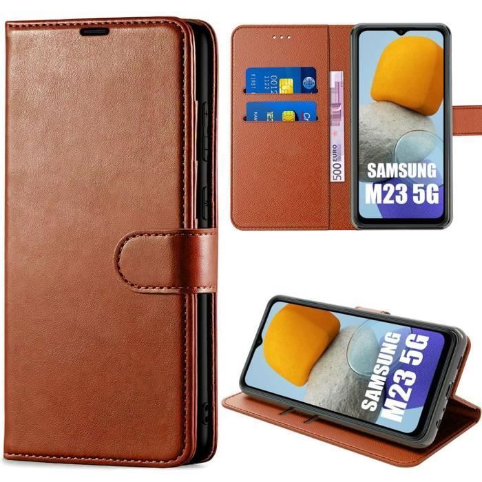 Coque Intégrale pour Samsung Galaxy M23 5G - BOOLING - Marron - Semi-rigide - Silicone, PU