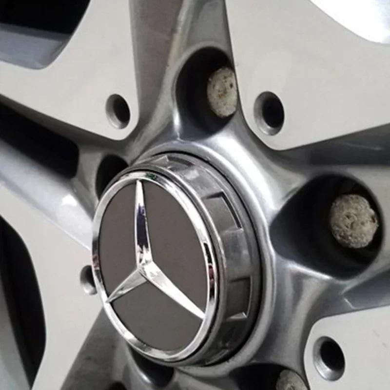 WVQ5 A0004000900 75mm Car Accessories Wheel Hub Caps for Mercedes Benz GLA45 G63 A45 CLA45 C63 Emblem Car Rim Center Cover Decoration