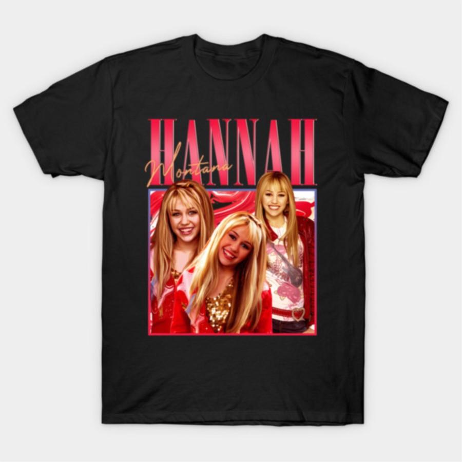 

Hannah Montana Bootleg Vintage T-shirt For Men Women 100% Cotton T Shirts Short Sleeve Tops 0323-4 - Men s Summer Cotton Grap... S