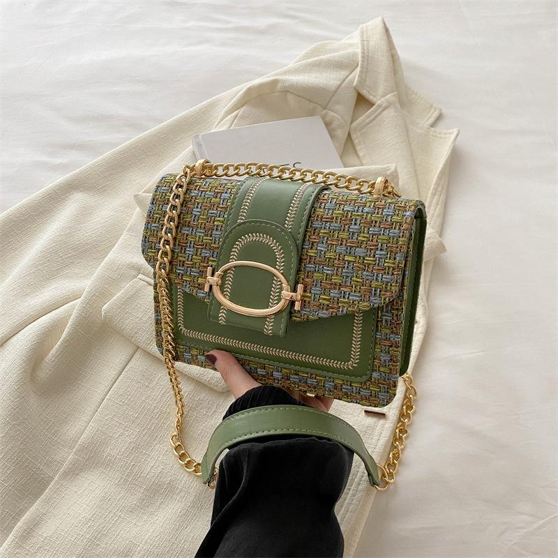 Fashion messenger bag beautiful small square bag niche design women's bag new trendy chain shoulder bag