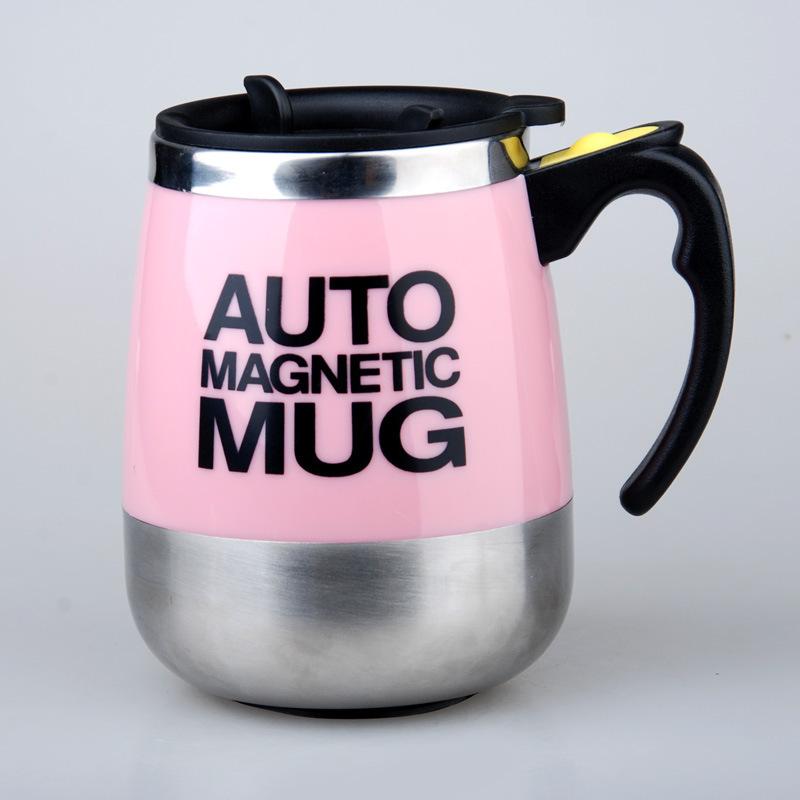 Caneca Elétrica Magnética Auto-Misturadora de Aço Inoxidável 450ml para Café Leite Copo Misturador Liquidificador Preguiçoso Inteligente Copo Térmico