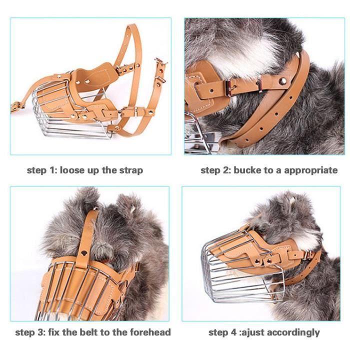 PETCUTE Muselière pour Chien L-Marron