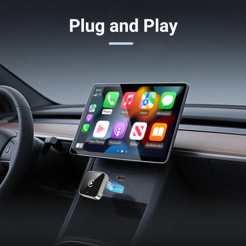 2026 New 2in1 Wired to Wireless High-Quality Car Accessory Smart Box 5GHz WiFi Type-C/USB