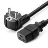 High-Power European Standard Server AC Power Cord, Pure Copper Core, C19 IEC 320 Connector