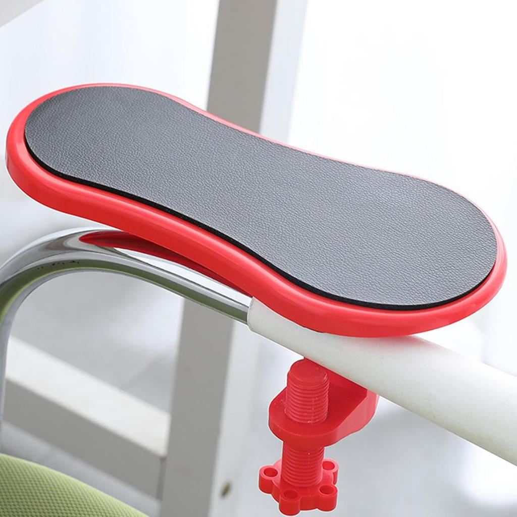 Ergonomic Arm Rest for Desk, Ideal for Office and Home Workstations, Comfortable Elbow Rest for Computer Desk (Red)