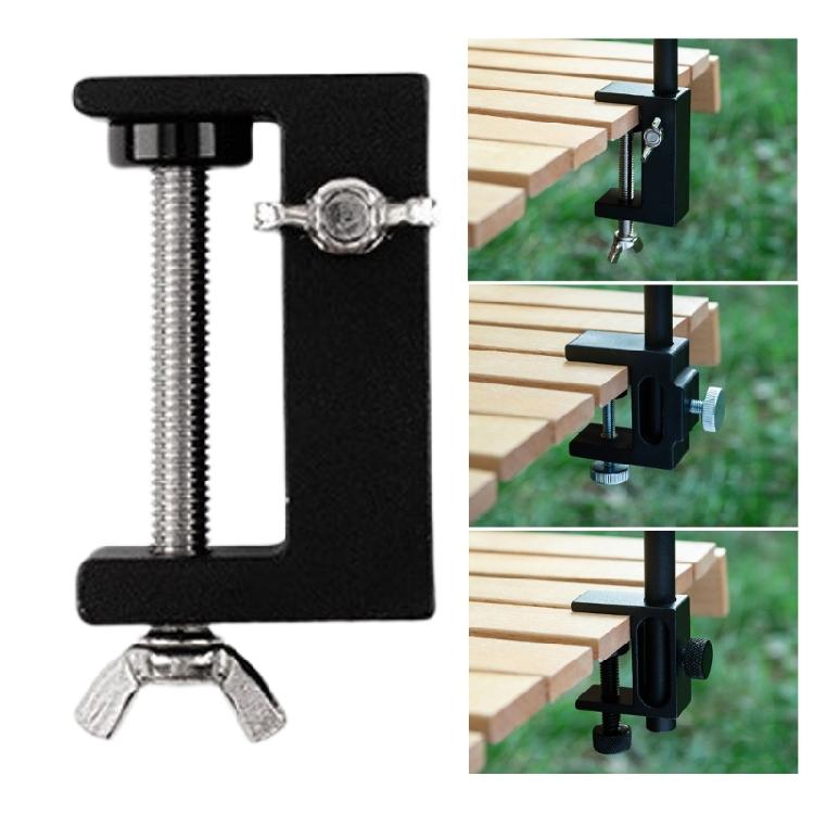 Adjustable Camping Light Desk Clamps Multifunction Table Mount Clamps Outdoor Hanging Holder for Table Mounting Enduring