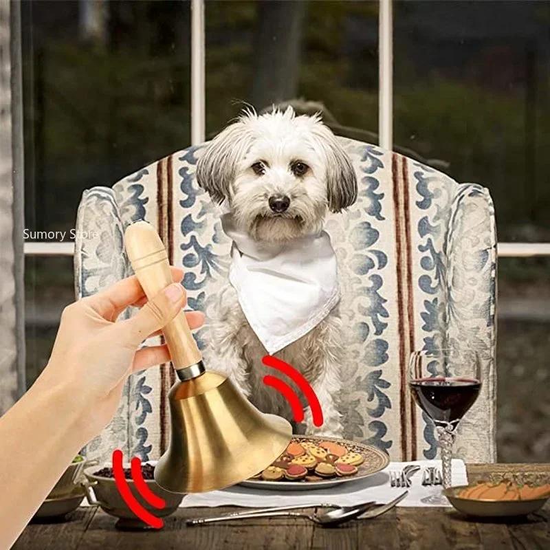 Festive Attention Christmas Hand Bell Wooden Handle Kindergarten Kids Christmas Jingle Ring Xmas Decorations Christmas Bells