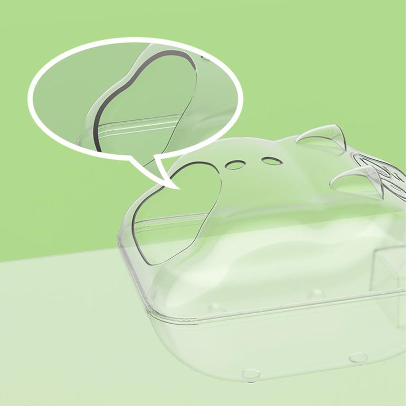 Transparent Hamster Large Transparent Detachable Sand Bath Container Hamster Toilet S,for M,L Option Type Sand Bath